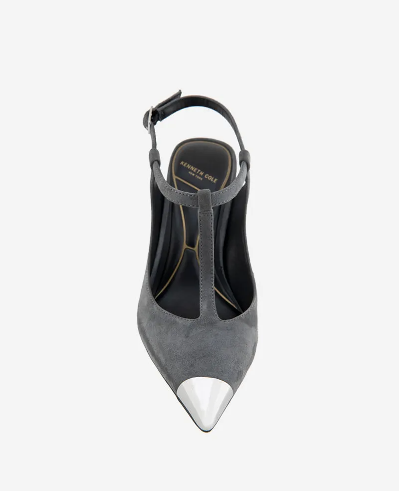 Romi T-Strap Suede Slingback Heel sold by Kenneth Cole product image thumbnail 4