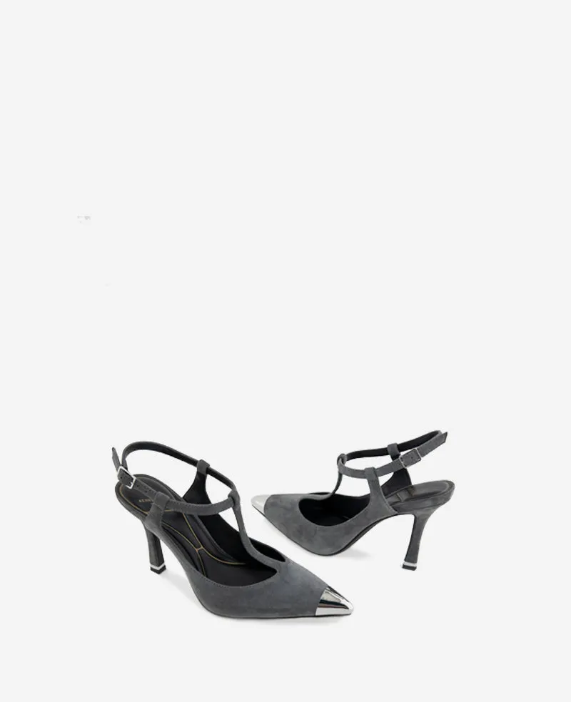 Romi T-Strap Suede Slingback Heel sold by Kenneth Cole product image thumbnail 2