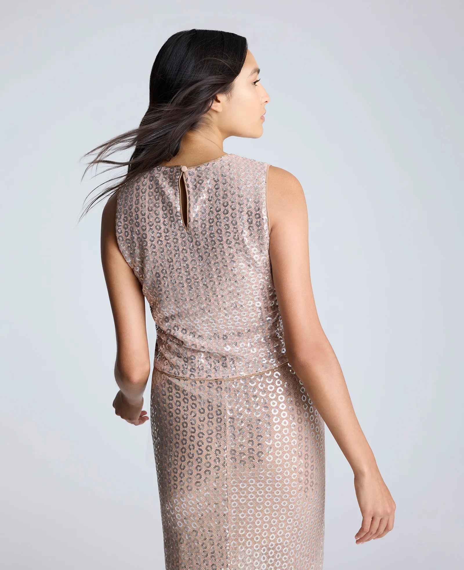 Sequin Crop Tank sold by Kenneth Cole product image thumbnail 4