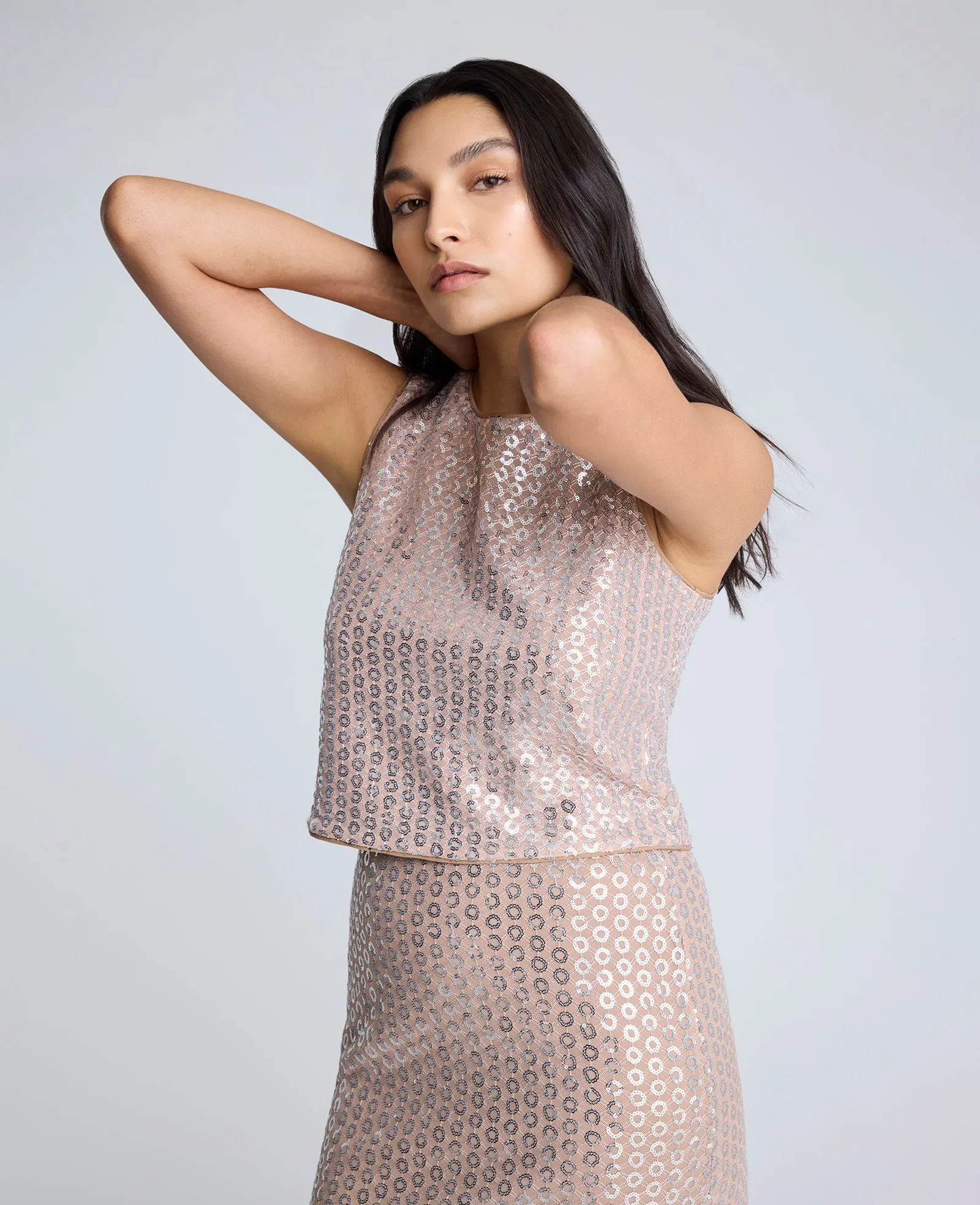 Sequin Crop Tank sold by Kenneth Cole