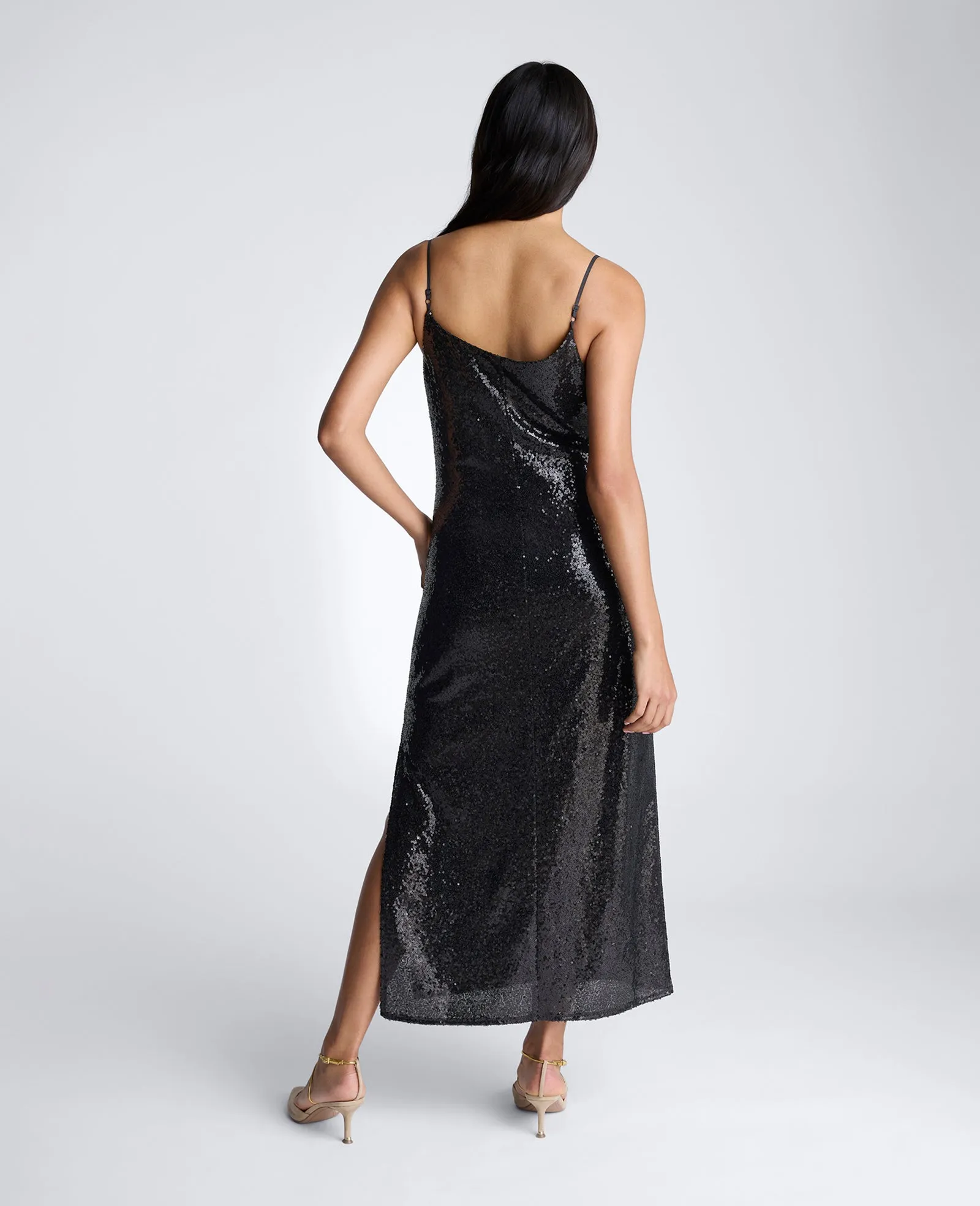 Sequin Cowl Neck Maxi Slip Dress sold by Kenneth Cole product image thumbnail 4