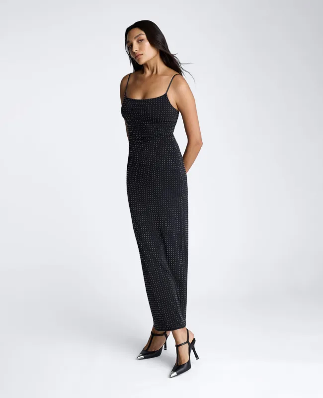 Silver Stud Heat Set Slip Maxi Dress sold by Kenneth Cole