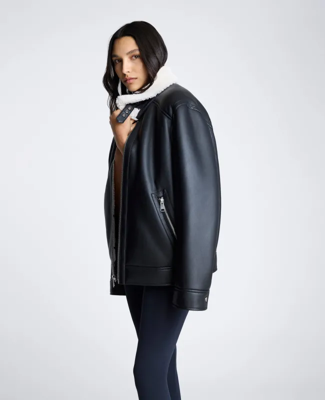 Faux Shearling Moto Jacket sold by Kenneth Cole