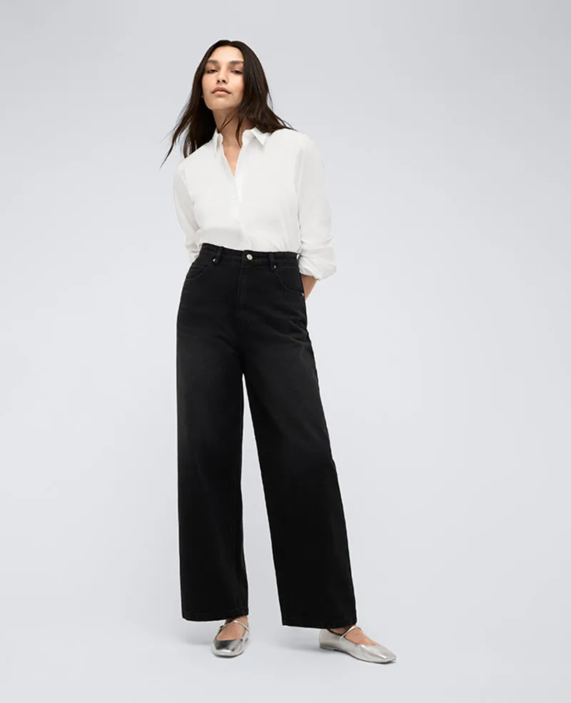 High Rise Barrel Leg Denim Jean sold by Kenneth Cole product image thumbnail 3