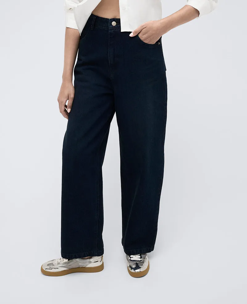 High Rise Barrel Leg Denim Jean sold by Kenneth Cole product image thumbnail 3