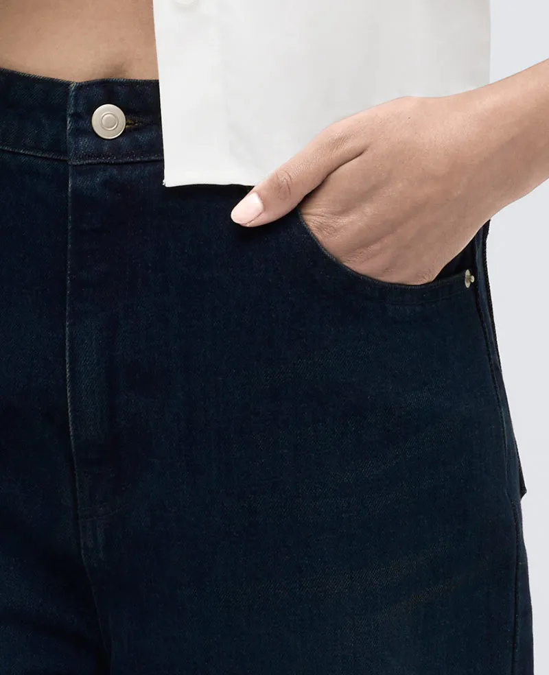 High Rise Barrel Leg Denim Jean sold by Kenneth Cole product image thumbnail 5