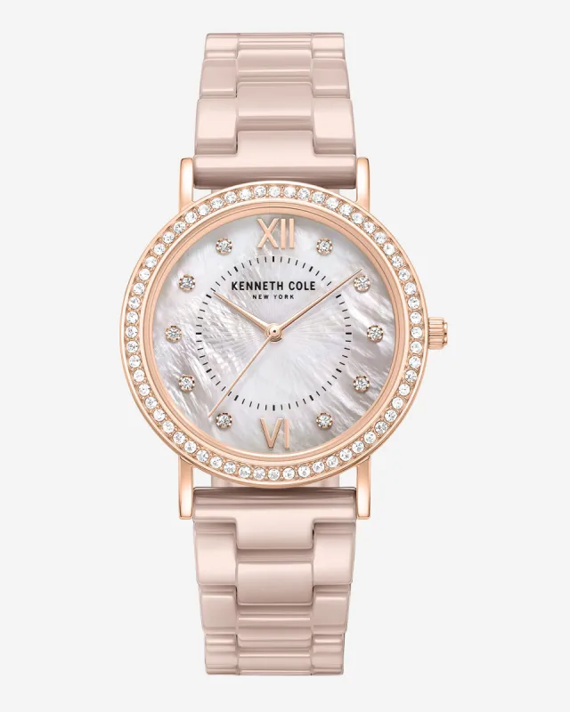 Kenneth Cole Patterned Pearl Ceramic Bracelet Watch sold by Kenneth Cole