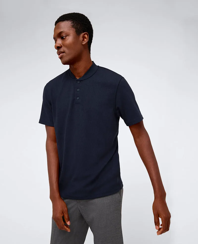 Performance Band-Collar Henley Polo sold by Kenneth Cole product image thumbnail 3