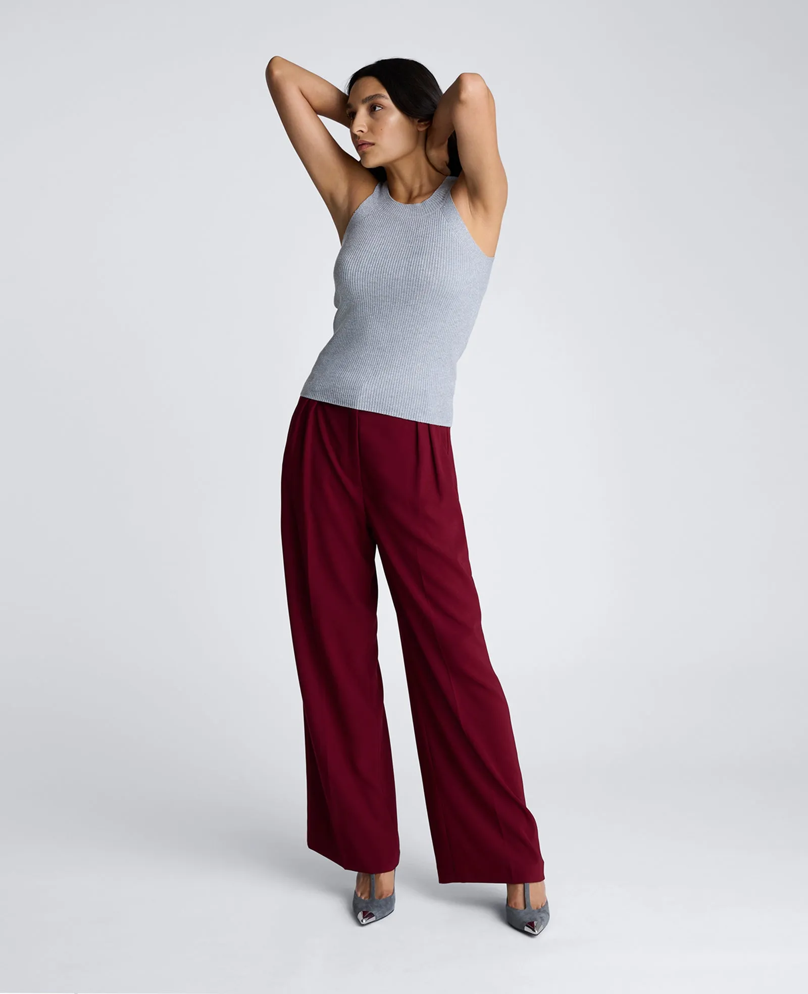 Ribbed Metallic Halter Sweater sold by Kenneth Cole product image thumbnail 4