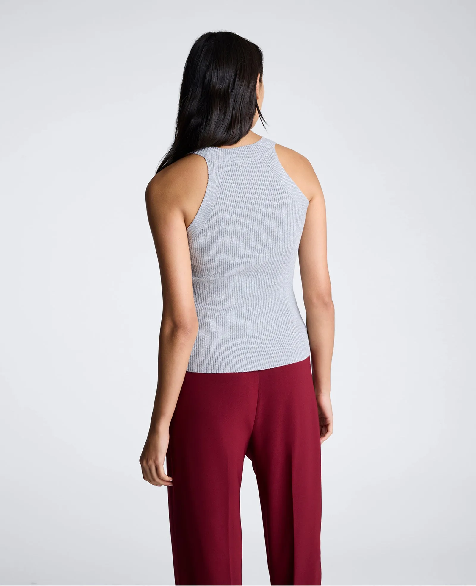 Ribbed Metallic Halter Sweater sold by Kenneth Cole product image thumbnail 2