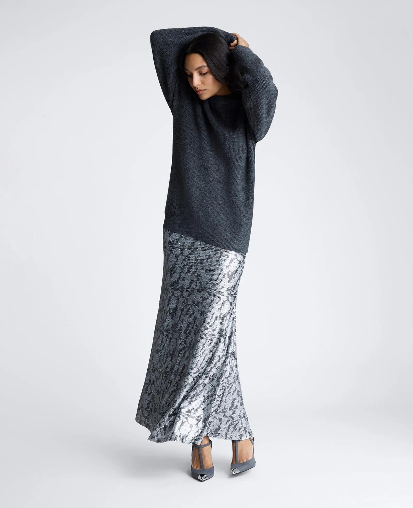 Novelty Sequin Maxi Drama Skirt sold by Kenneth Cole product image thumbnail 4