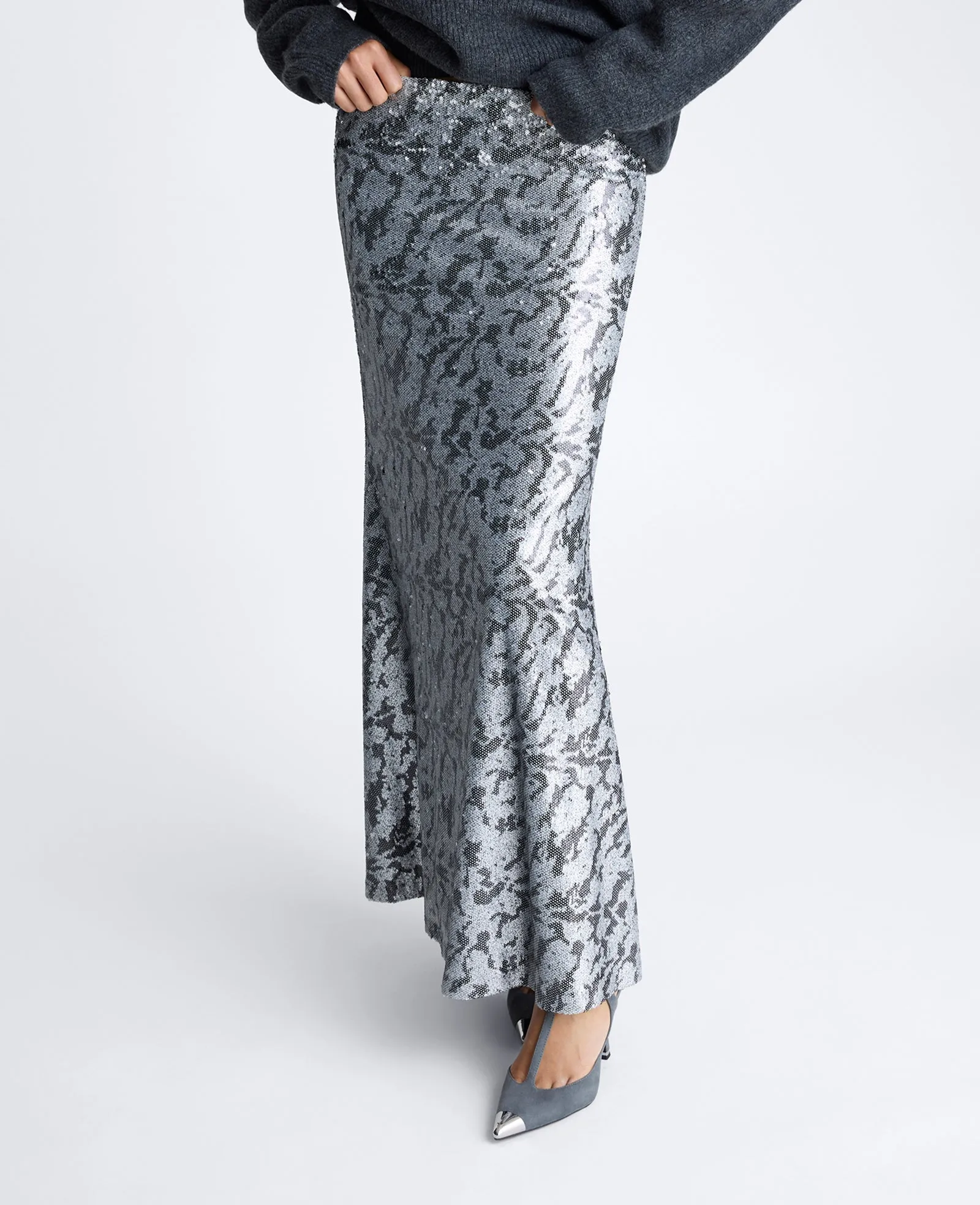 Novelty Sequin Maxi Drama Skirt sold by Kenneth Cole product image thumbnail 3