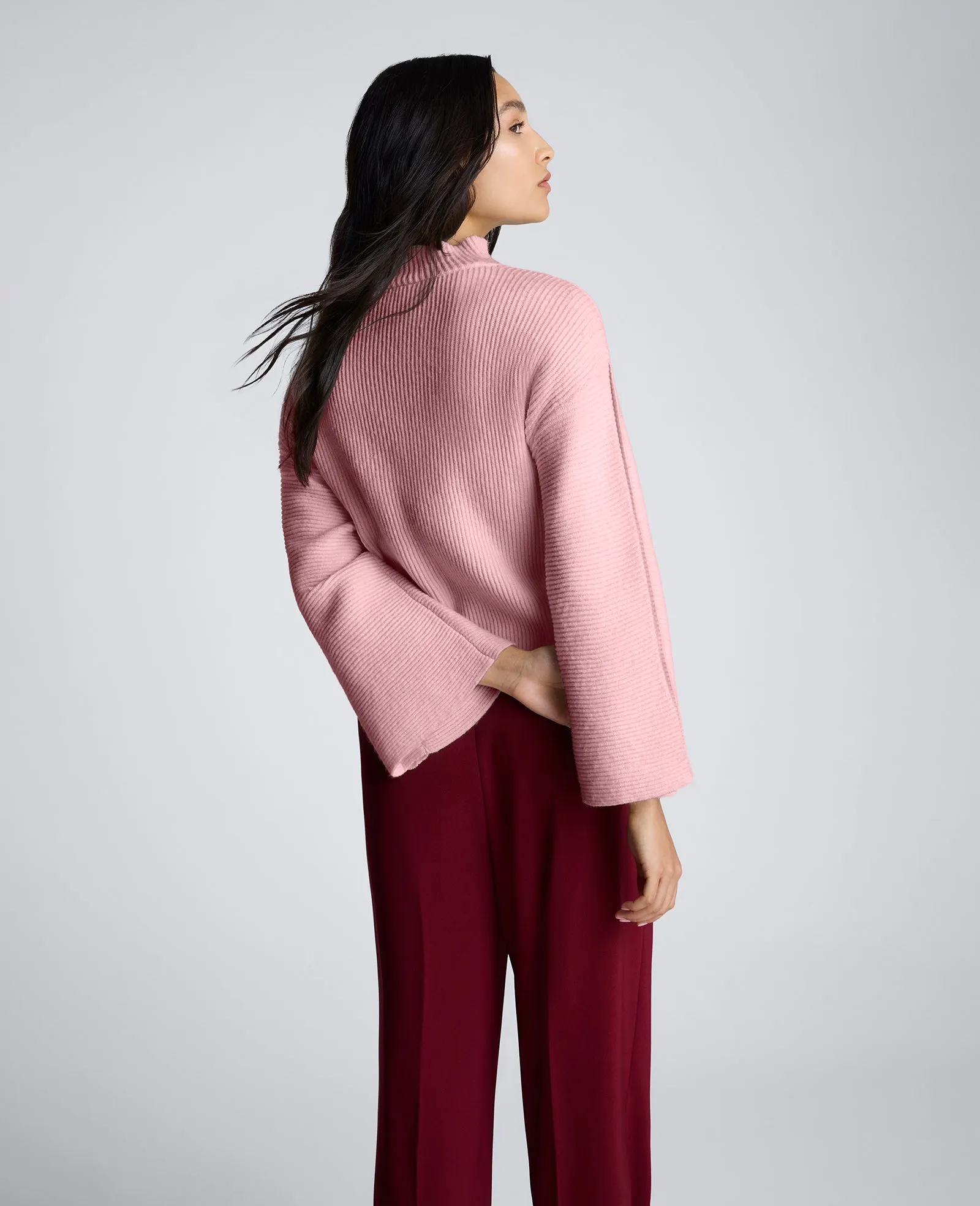 Mock Neck Pullover Sweater with Placket Sleeve sold by Kenneth Cole product image thumbnail 5