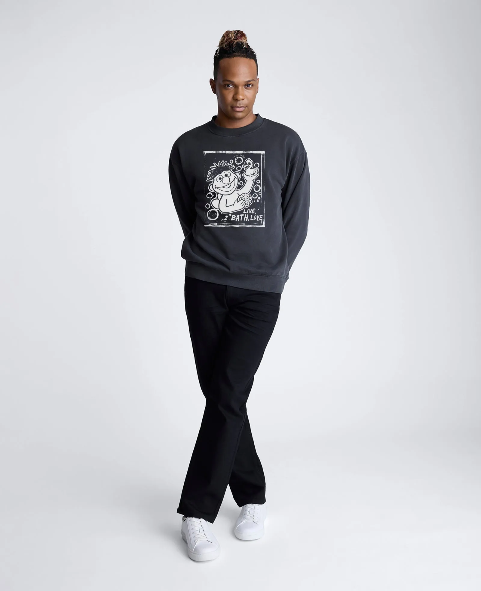 Sesame Street Adult Ernie Live Bath Love Sweatshirt sold by Kenneth Cole product image thumbnail 5