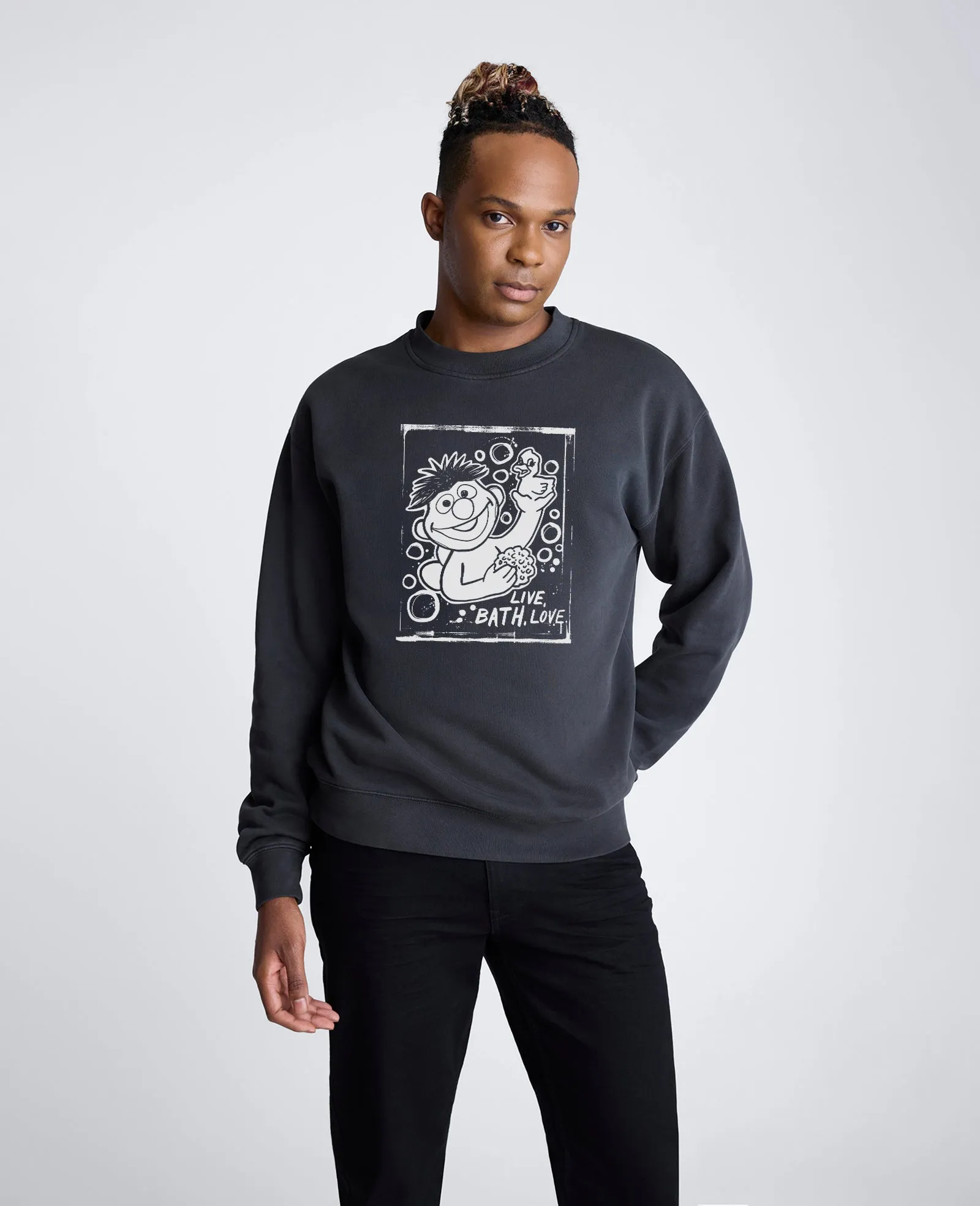 Sesame Street Adult Ernie Live Bath Love Sweatshirt sold by Kenneth Cole product image thumbnail 3