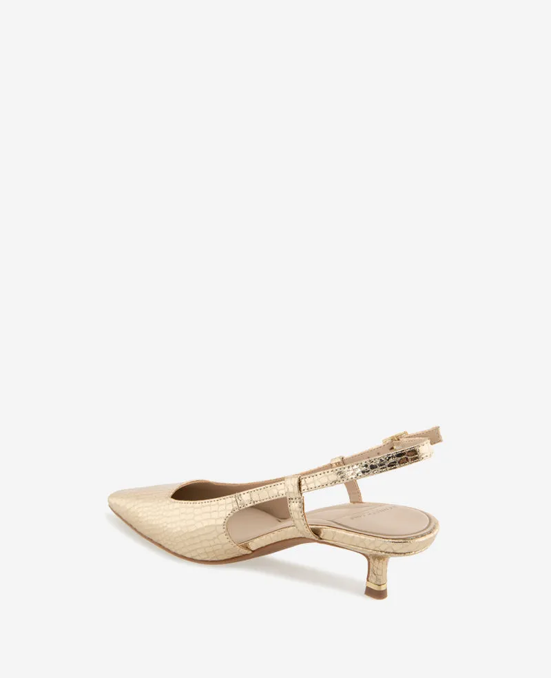 Martha Metallic Croco Slingback Kitten Heel sold by Kenneth Cole product image thumbnail 4