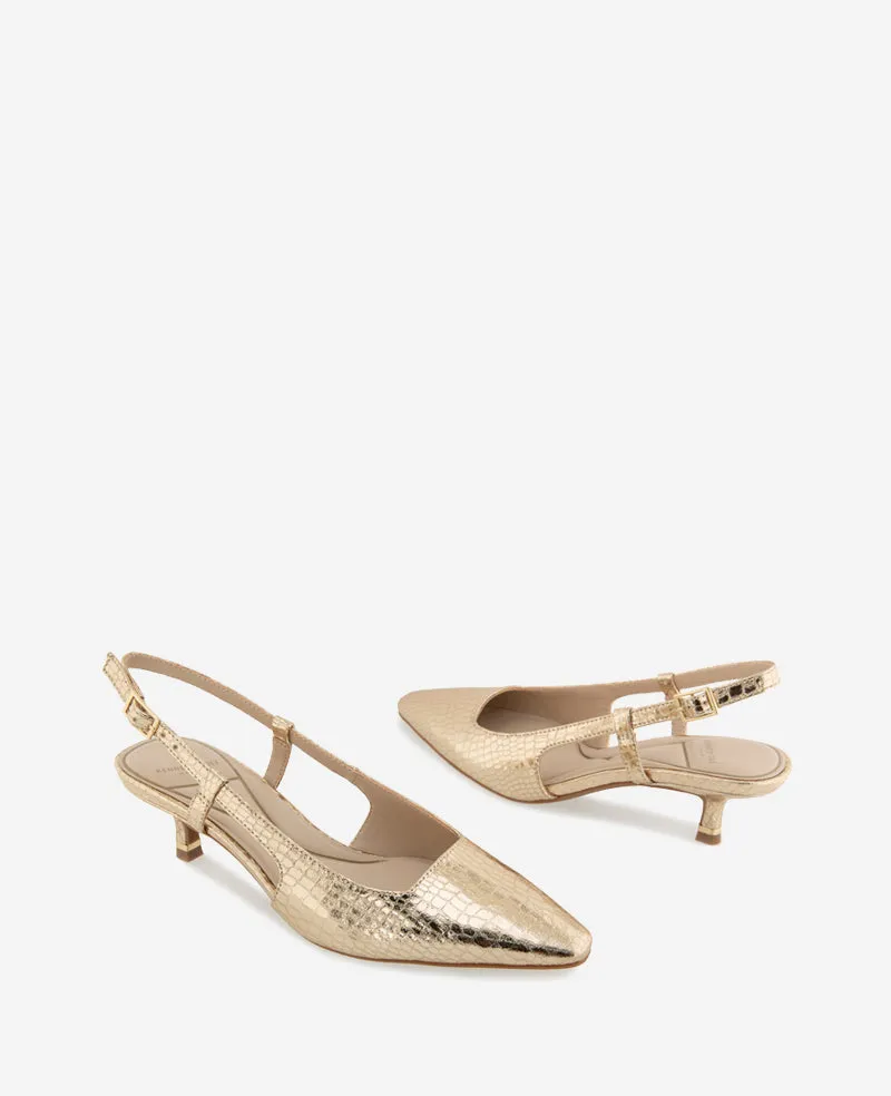 Martha Metallic Croco Slingback Kitten Heel sold by Kenneth Cole product image thumbnail 2