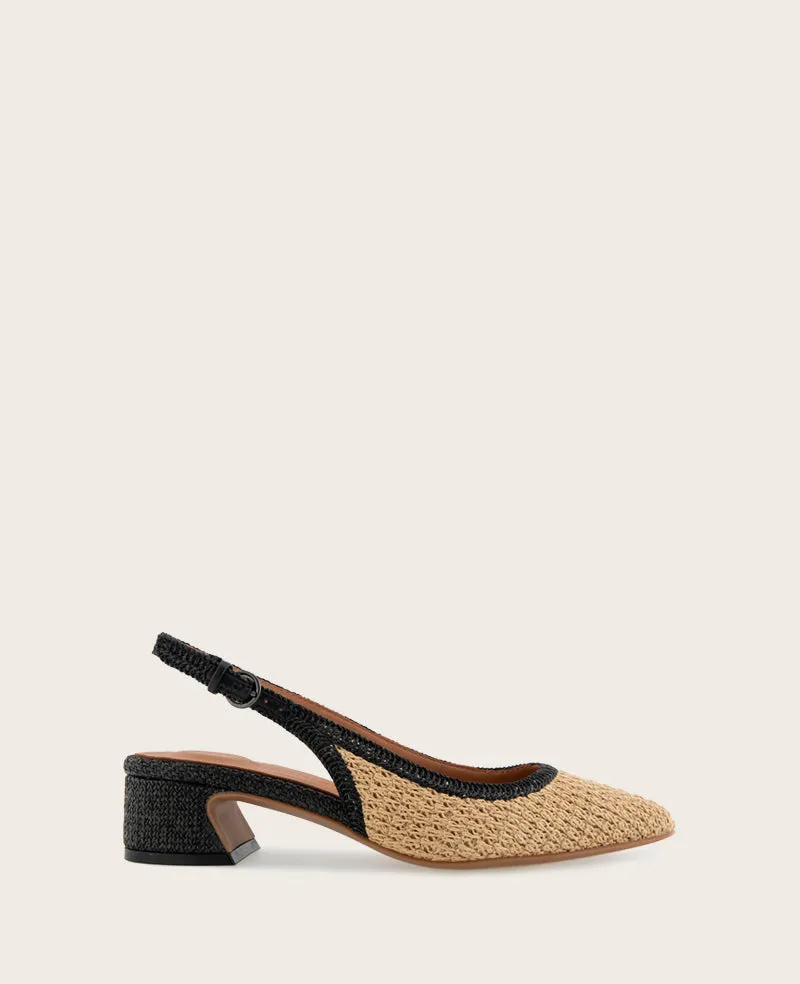 GENTLE SOULS - Georgia Raffia Slingback Heel sold by Kenneth Cole