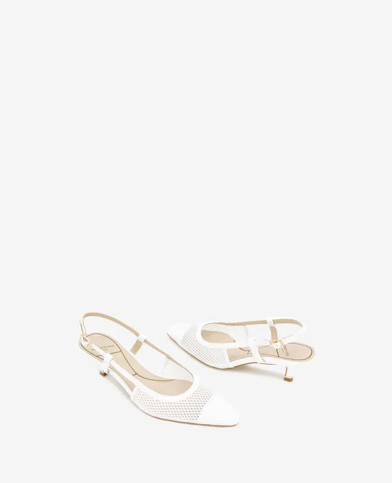 Martha Mesh Cap Toe Kitten Heel Slingback sold by Kenneth Cole product image thumbnail 2