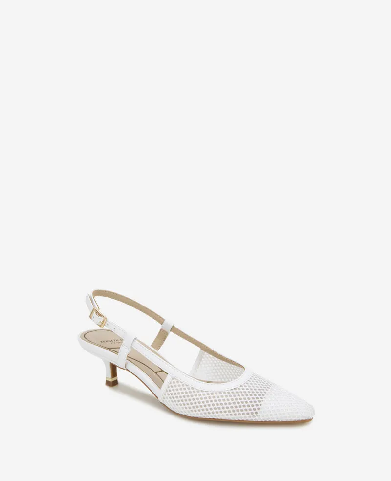 Martha Mesh Cap Toe Kitten Heel Slingback sold by Kenneth Cole product image thumbnail 4