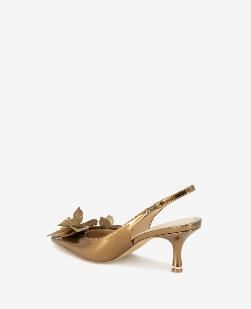 Davia Metallic Floral Appliqué Slingback sold by Kenneth Cole product image thumbnail 5