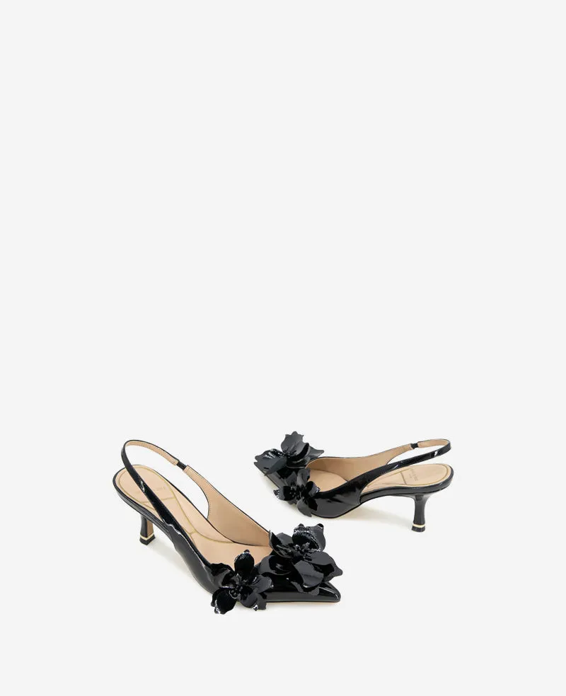 Davia Patent Floral Appliqué Slingback sold by Kenneth Cole product image thumbnail 2