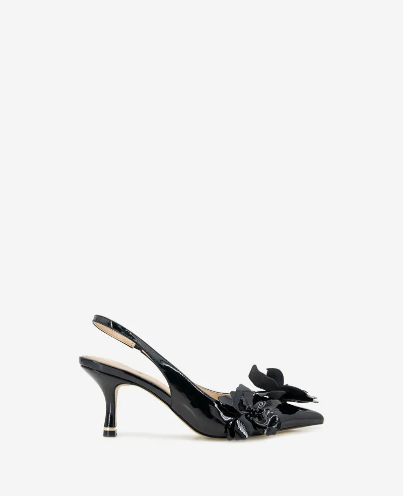 Davia Patent Floral Appliqué Slingback sold by Kenneth Cole