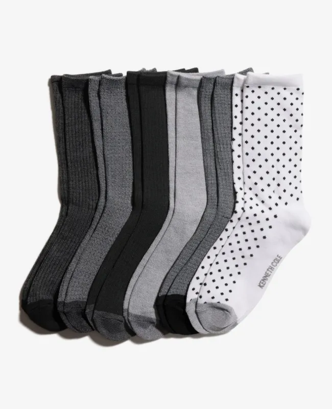 Tiny Dot Crew Socks 6-Pack sold by Kenneth Cole