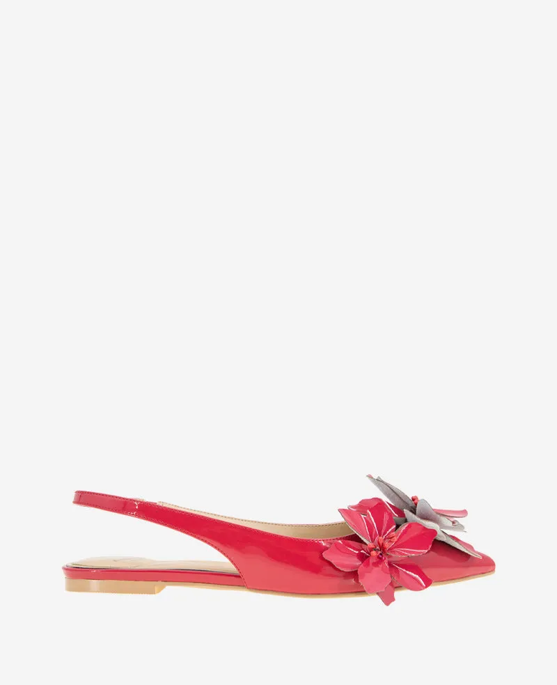 Tayla Patent Floral Appliqué Slingback sold by Kenneth Cole