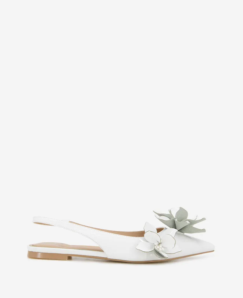 Tayla Patent Floral Appliqué Slingback sold by Kenneth Cole