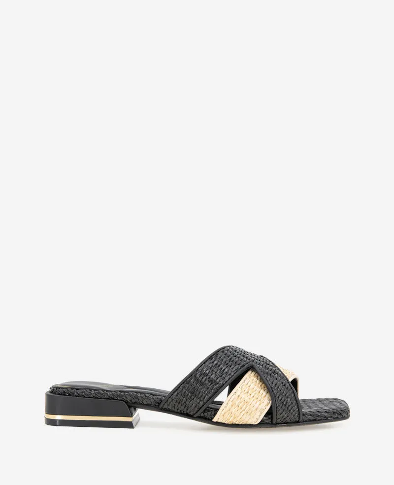 Issa Raffia Two Tone Sandal sold by Kenneth Cole