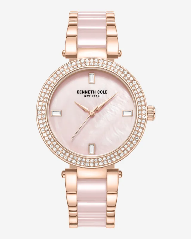 Kenneth Cole Two-Tone Classic Ceramic Pearl Bracelet Watch made by Kenneth Cole
