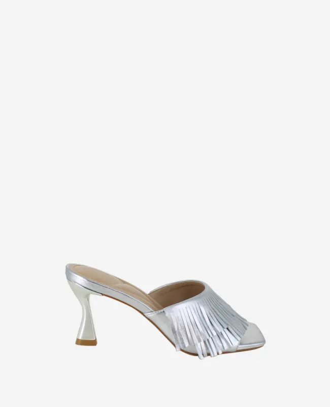Darby Metallic Fringe Heel made by Kenneth Cole