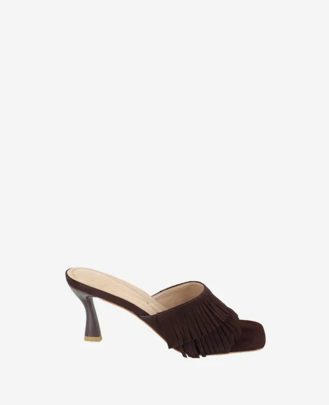 Darby Suede Fringe Heel sold by Kenneth Cole