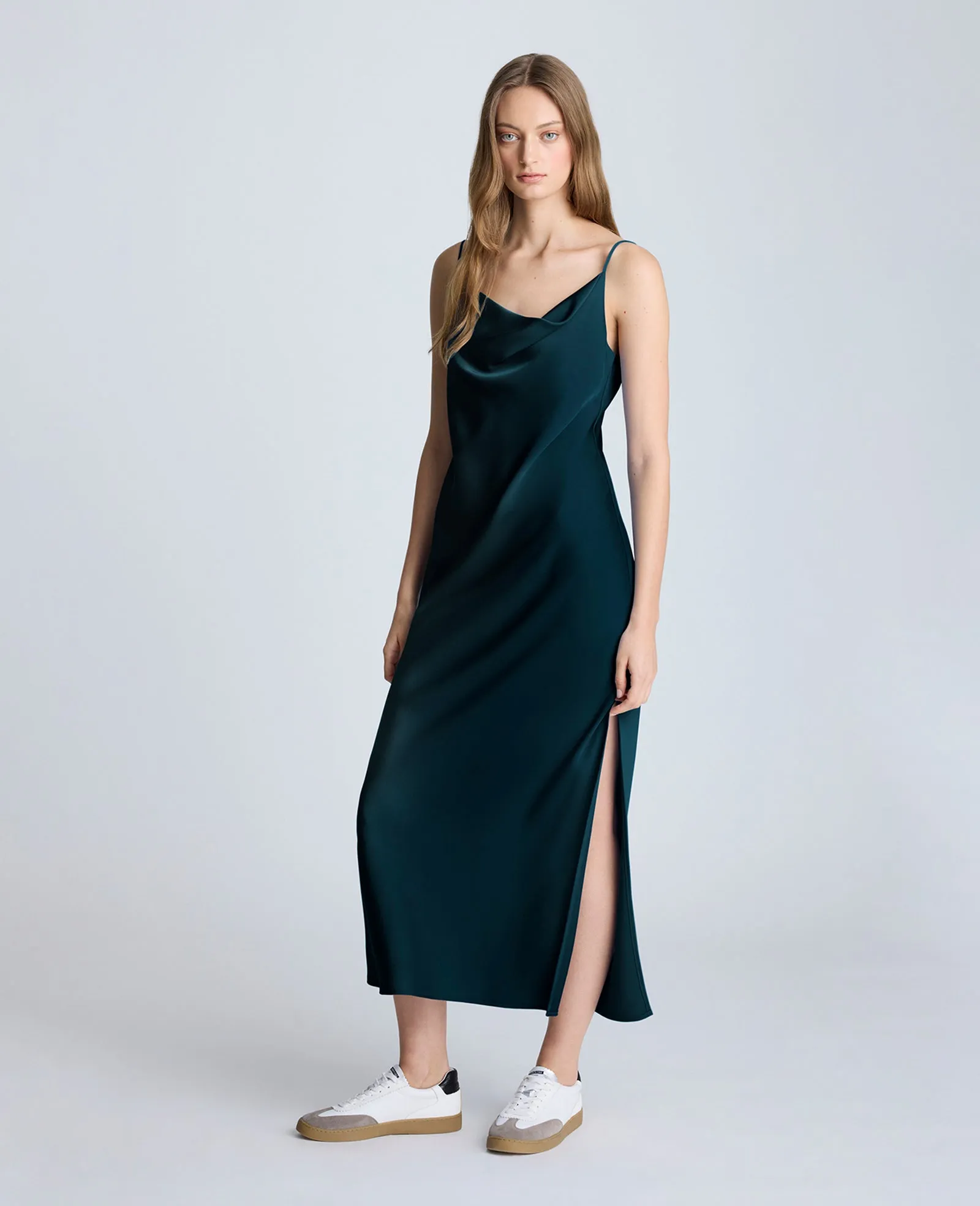 Cowl Neck Side Slit Maxi Slip Dress sold by Kenneth Cole product image thumbnail 2