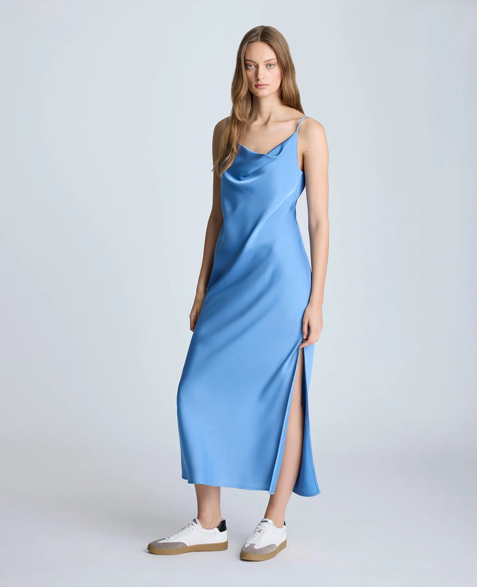 Cowl Neck Side Slit Maxi Slip Dress sold by Kenneth Cole product image thumbnail 3