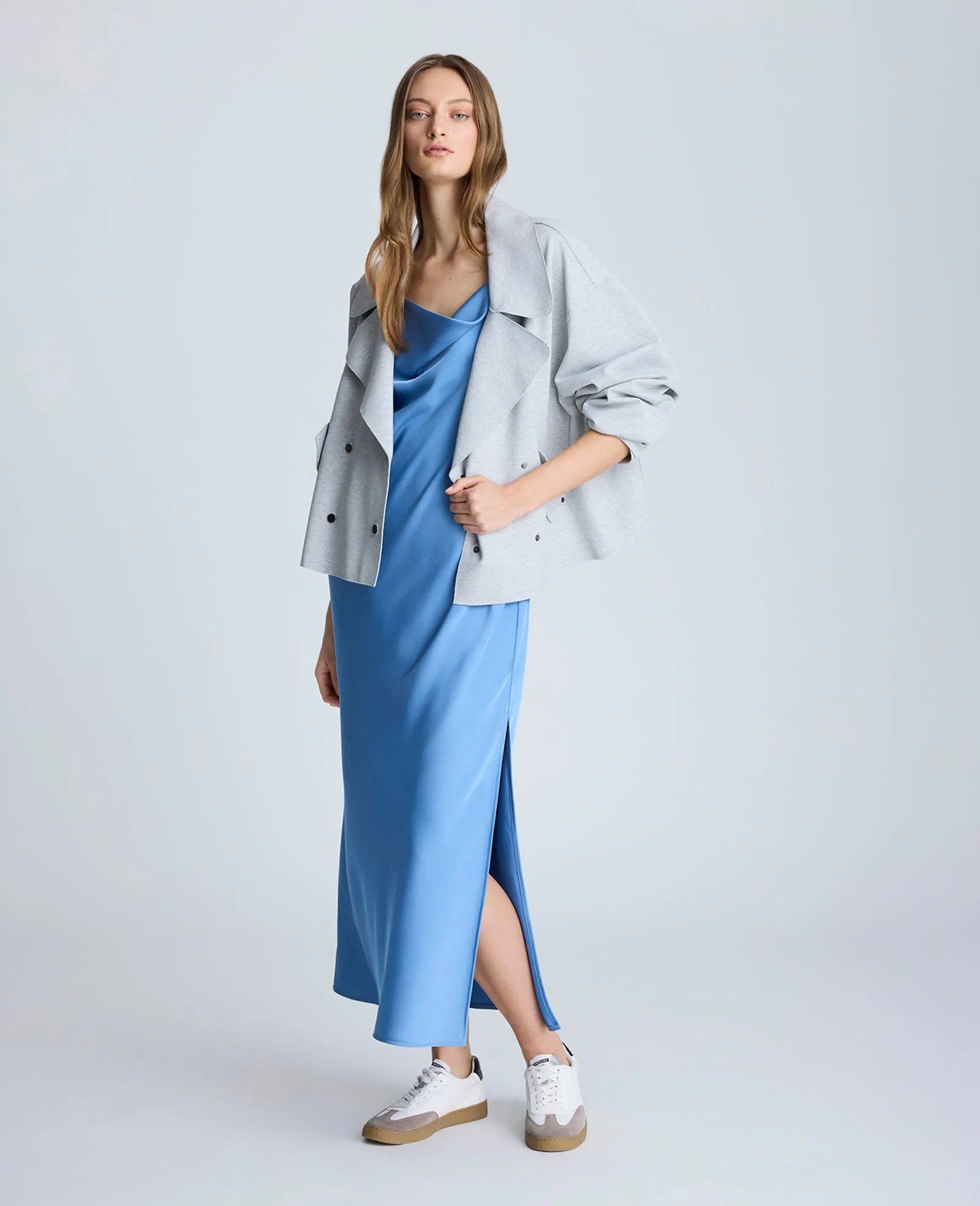 Cowl Neck Side Slit Maxi Slip Dress sold by Kenneth Cole product image thumbnail 5