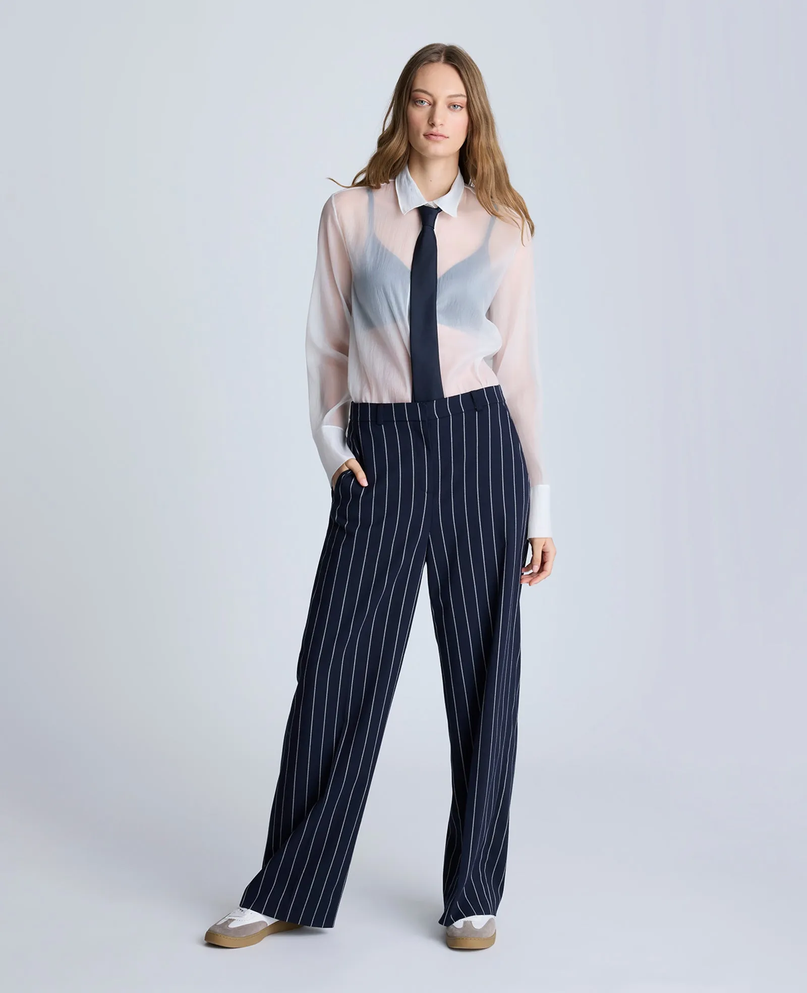 Fly Front High Rise Slash Pocket Wide Leg Pants sold by Kenneth Cole