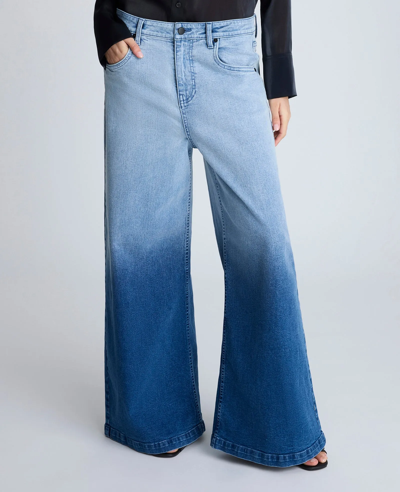 Gradient Dye Wide Leg Denim Jean sold by Kenneth Cole product image thumbnail 2
