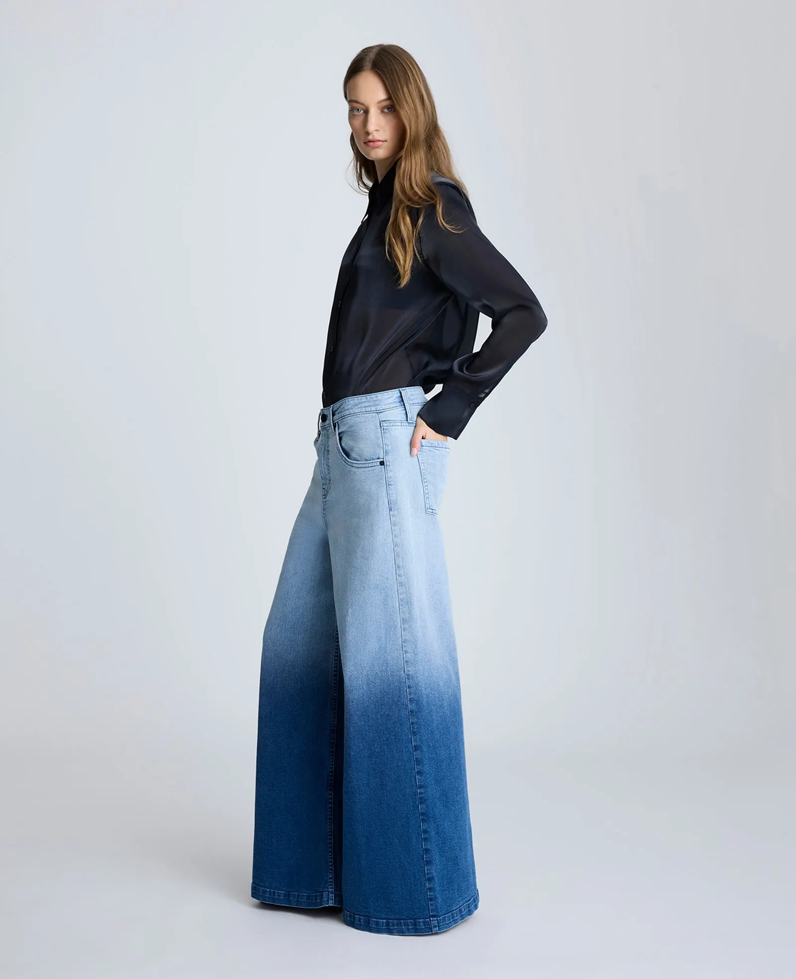 Gradient Dye Wide Leg Denim Jean sold by Kenneth Cole product image thumbnail 3