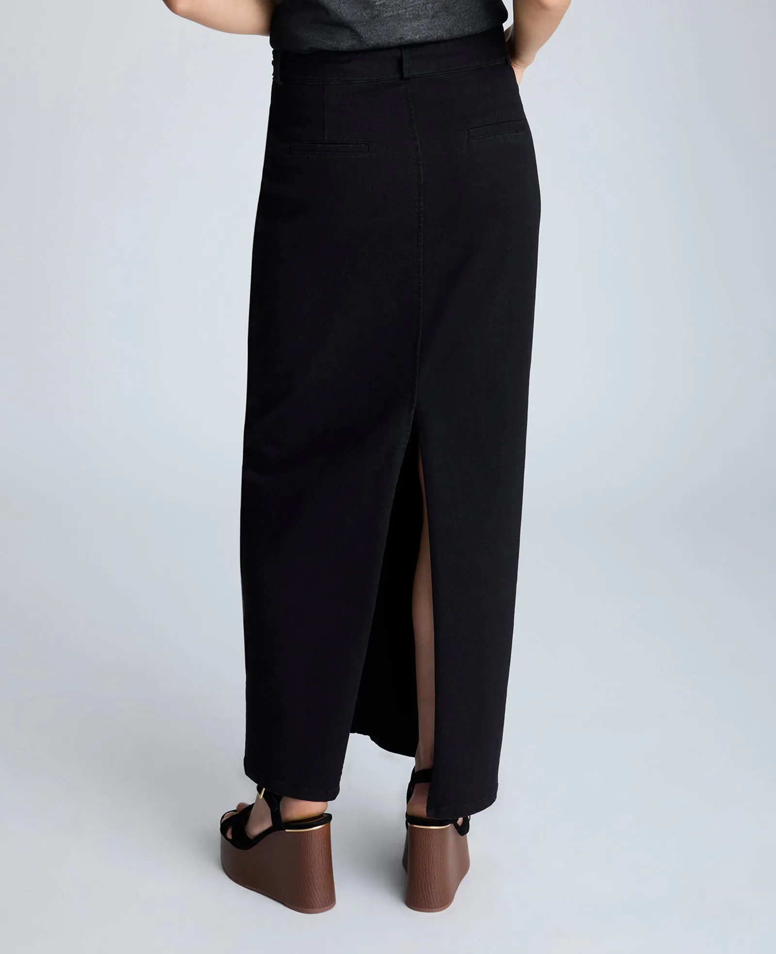Fly Front Belted Maxi Skirt sold by Kenneth Cole product image thumbnail 4