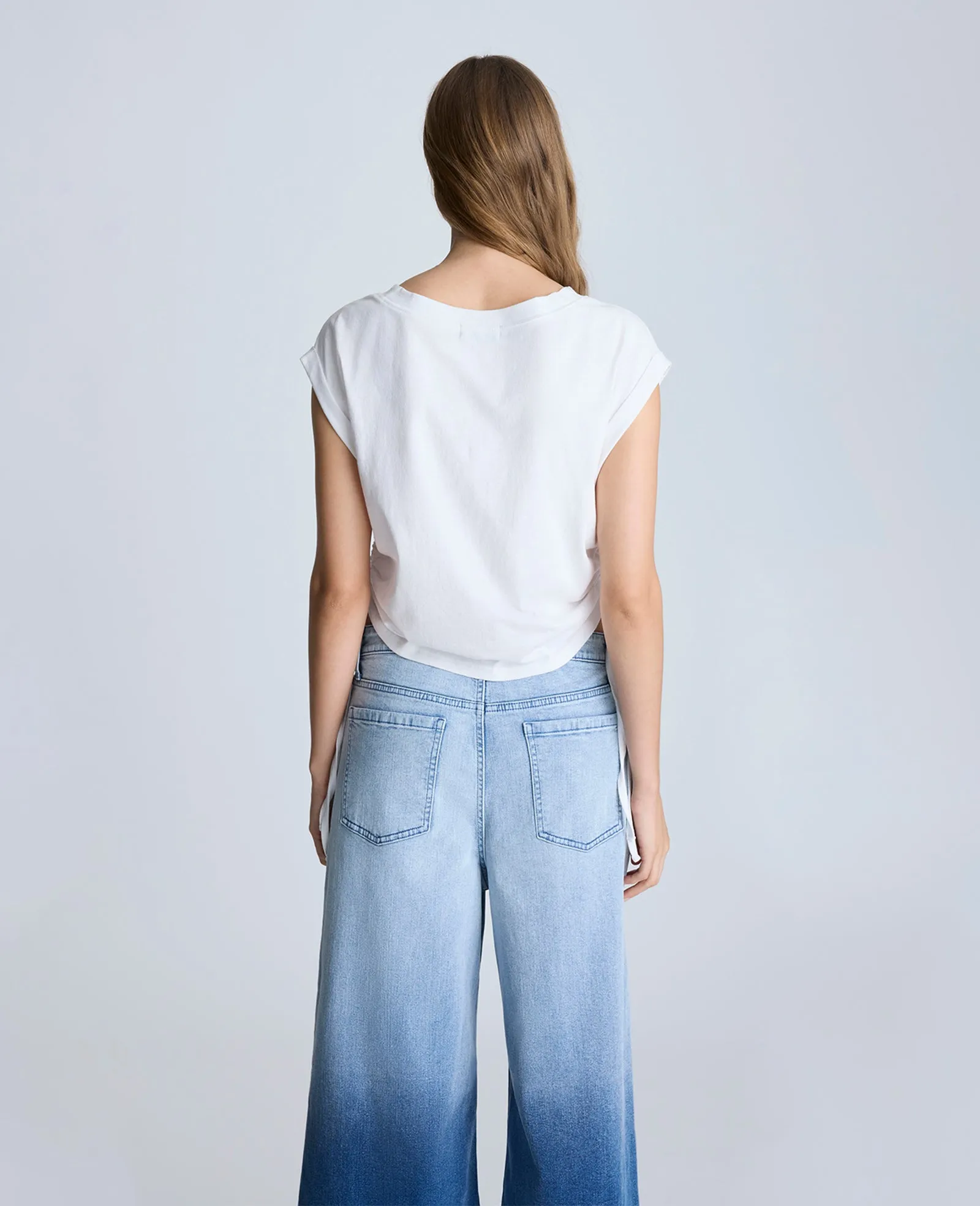 Crop Tank with Side Ruching sold by Kenneth Cole product image thumbnail 4