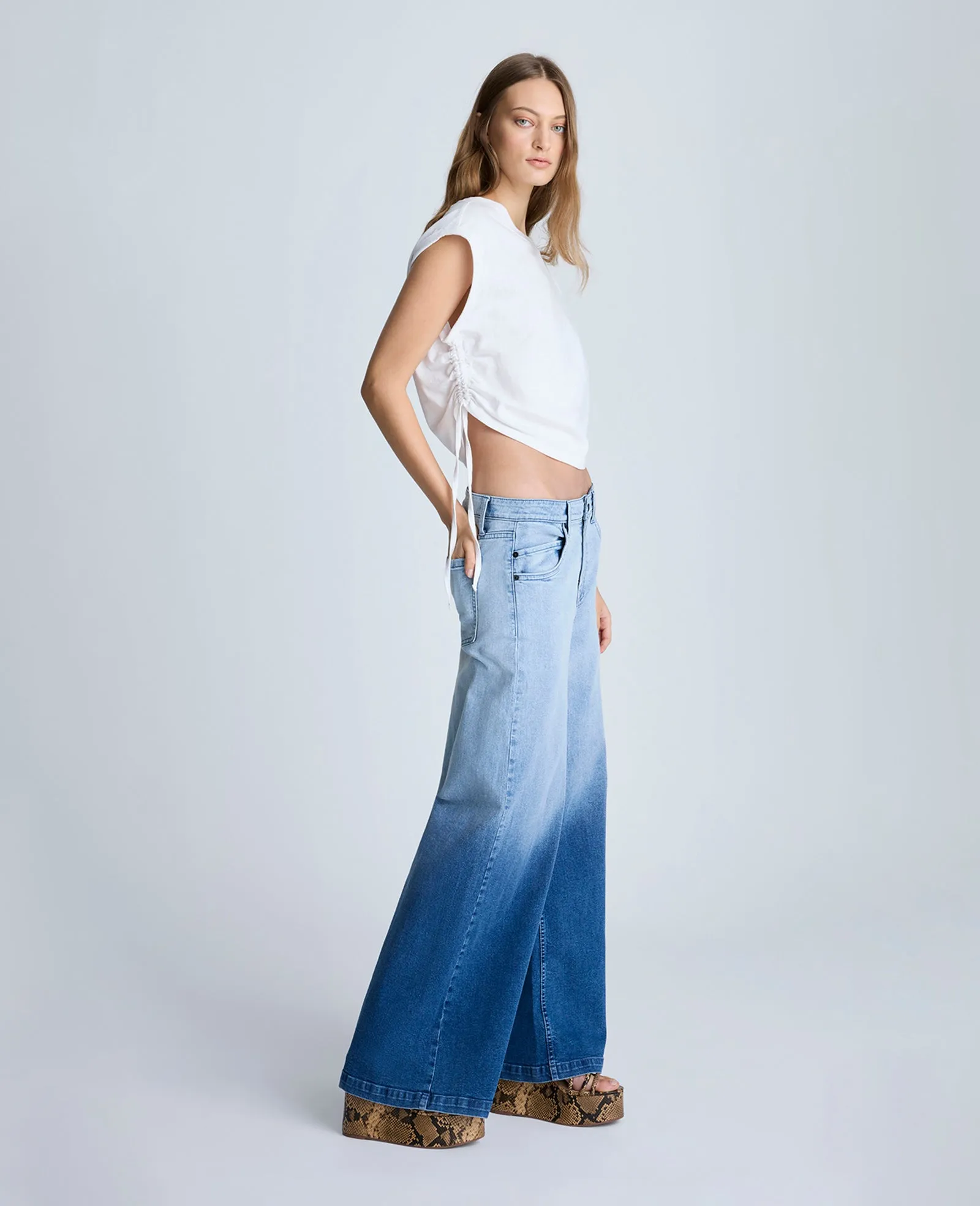 Crop Tank with Side Ruching sold by Kenneth Cole product image thumbnail 2