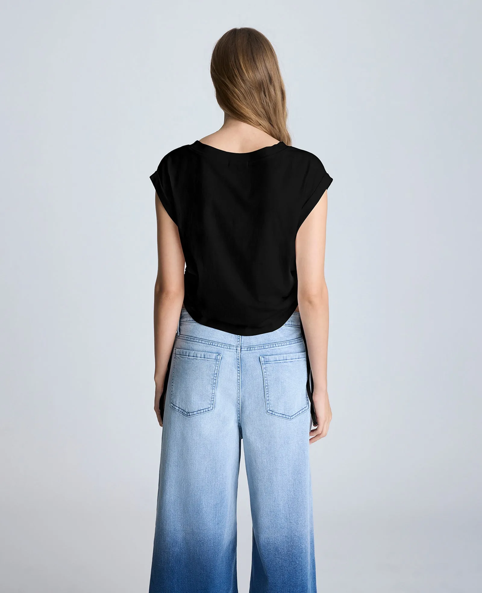 Crop Tank with Side Ruching sold by Kenneth Cole product image thumbnail 4