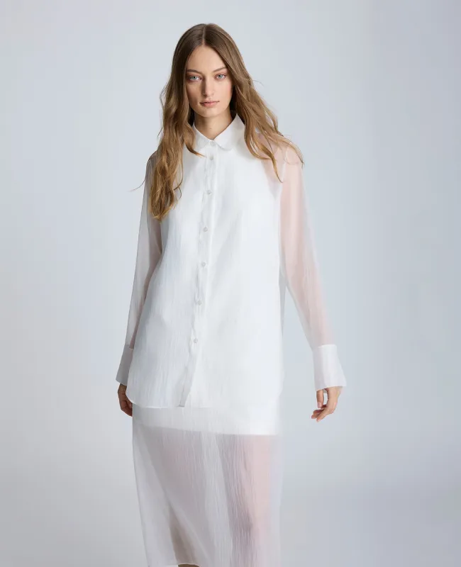 Oversized Button Front Long Sleeve Tunic sold by Kenneth Cole