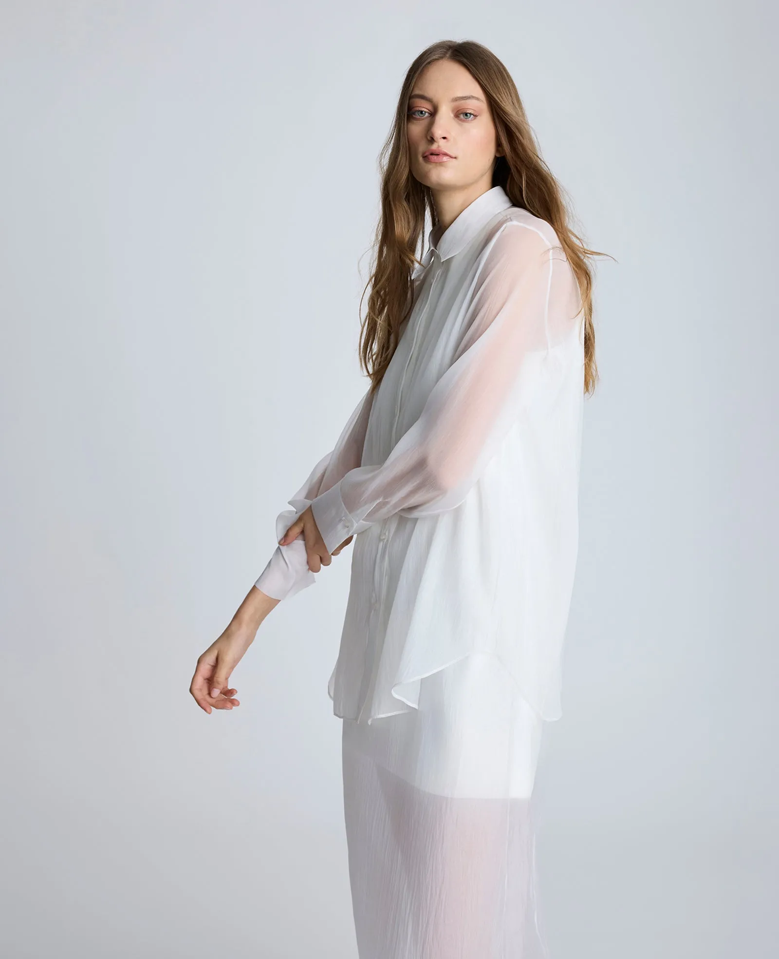 Oversized Button Front Long Sleeve Tunic sold by Kenneth Cole product image thumbnail 3
