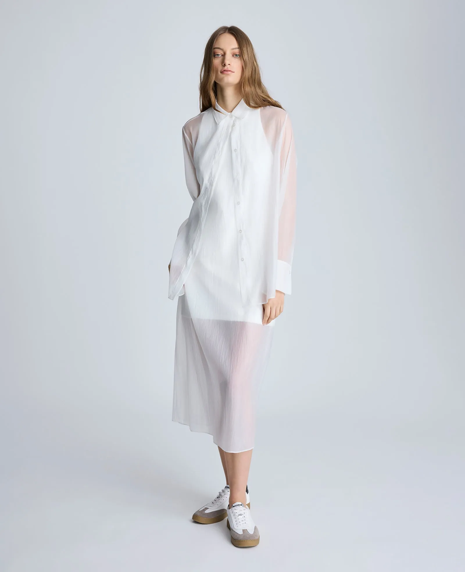 Oversized Button Front Long Sleeve Tunic sold by Kenneth Cole product image thumbnail 2