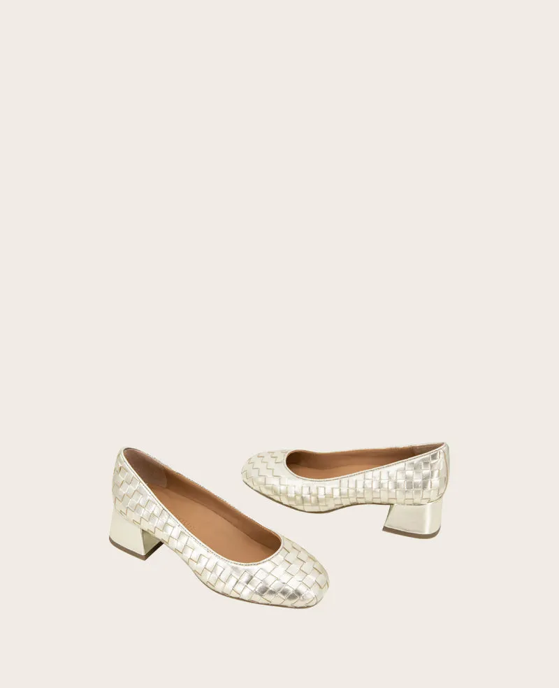 GENTLE SOULS - Lancine Metallic Woven Heel sold by Kenneth Cole product image thumbnail 2