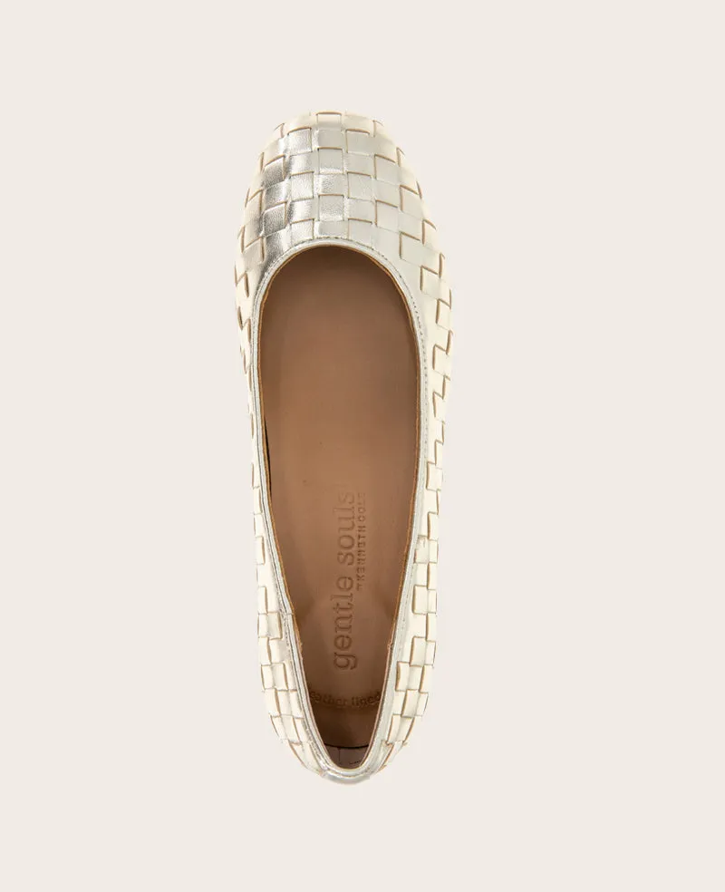 GENTLE SOULS - Lancine Metallic Woven Heel sold by Kenneth Cole product image thumbnail 4