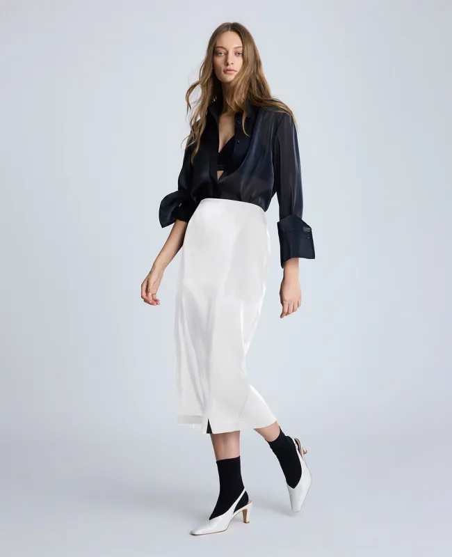 Zip Sheer Pencil Skirt sold by Kenneth Cole